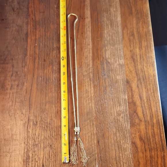 Gold Tassel Necklace - Picture 2 of 4